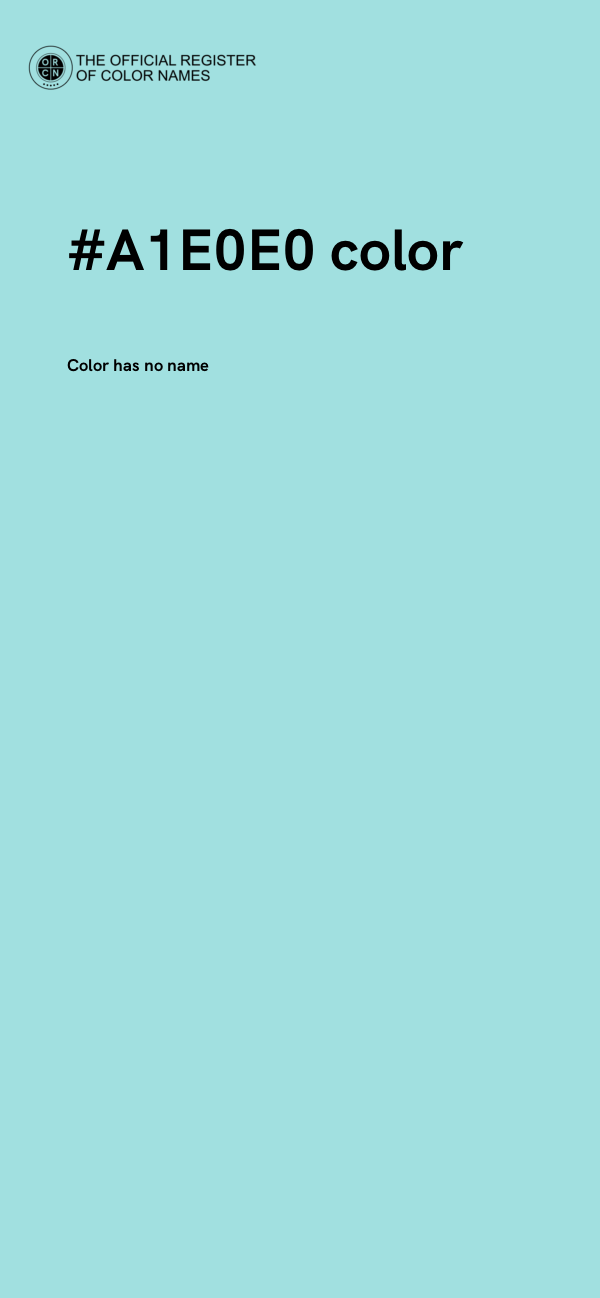 #A1E0E0 color image