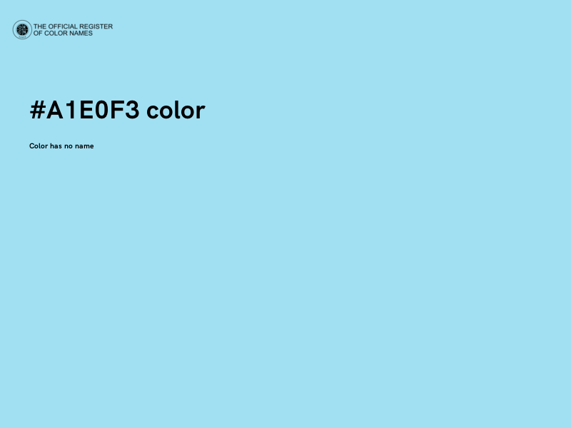 #A1E0F3 color image