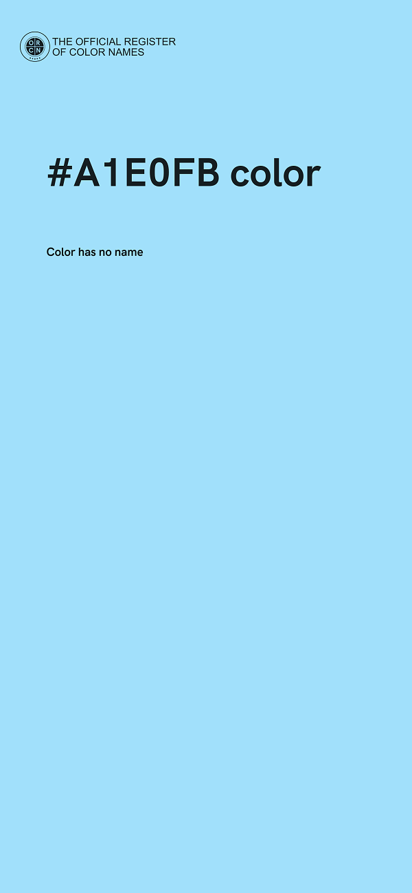 #A1E0FB color image
