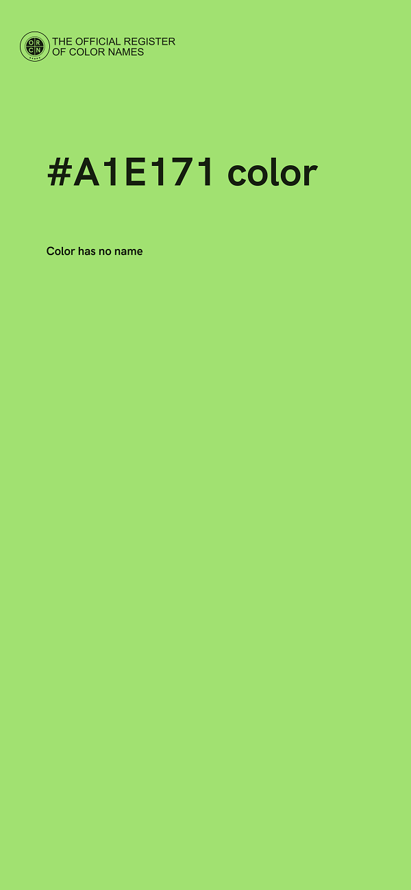 #A1E171 color image
