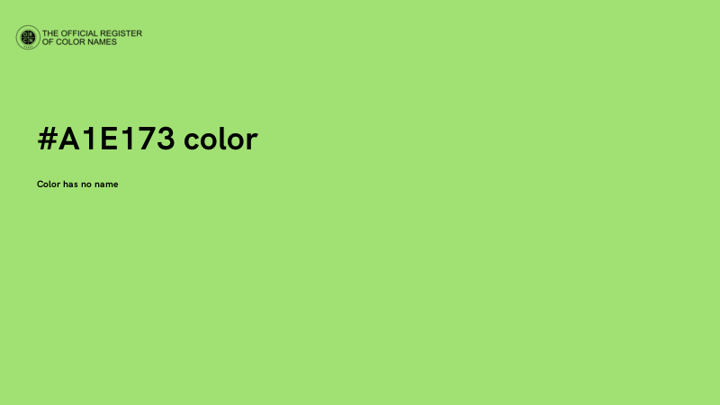 #A1E173 color image