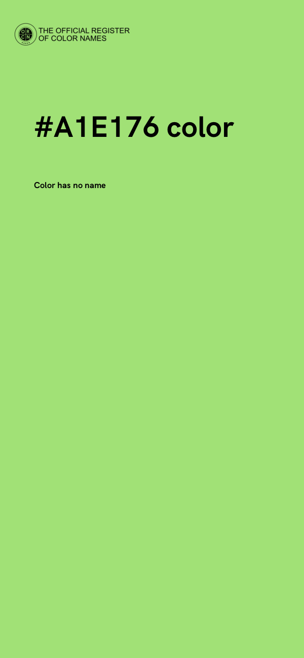 #A1E176 color image