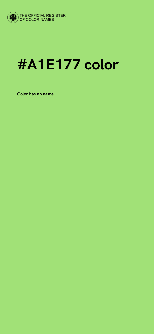 #A1E177 color image