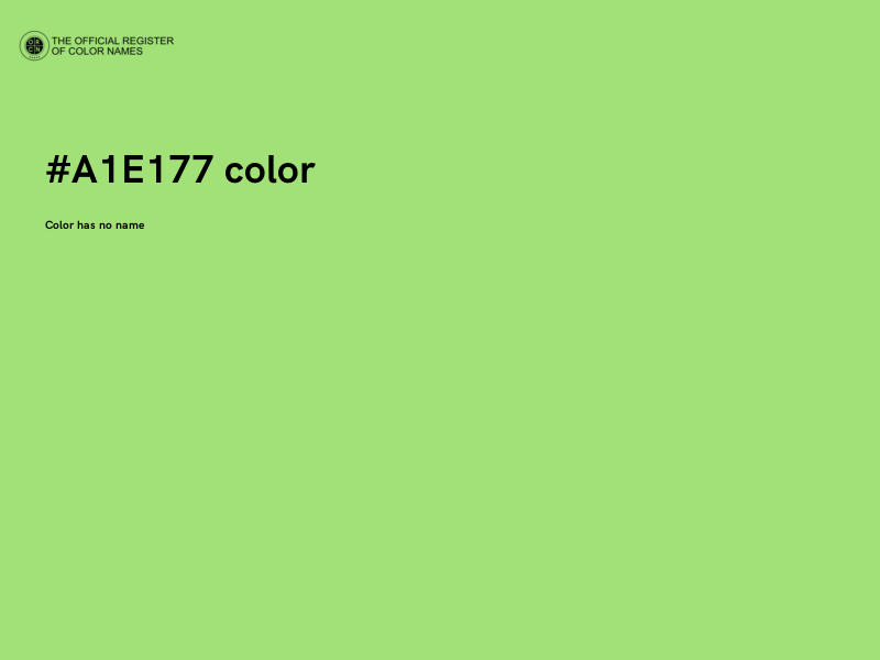 #A1E177 color image