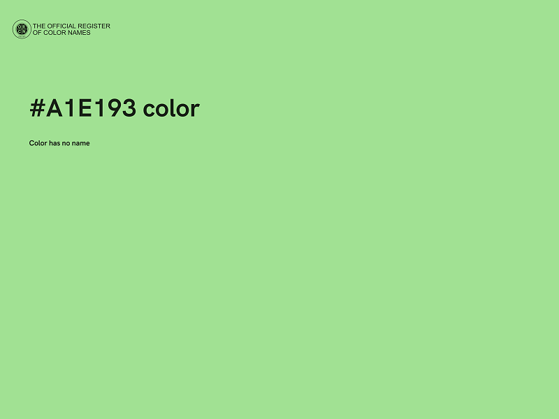 #A1E193 color image