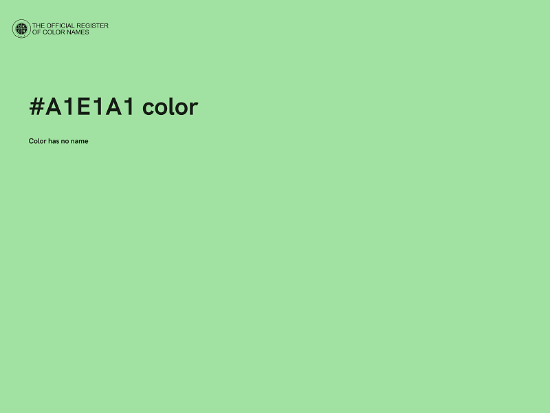 #A1E1A1 color image