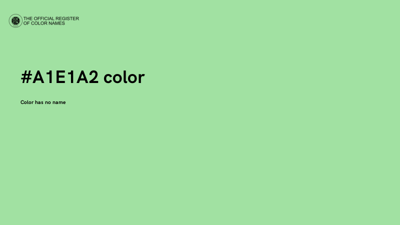 #A1E1A2 color image