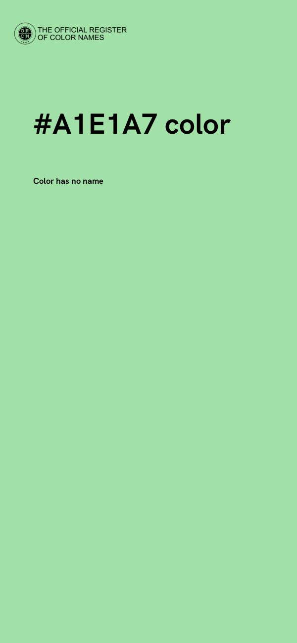 #A1E1A7 color image