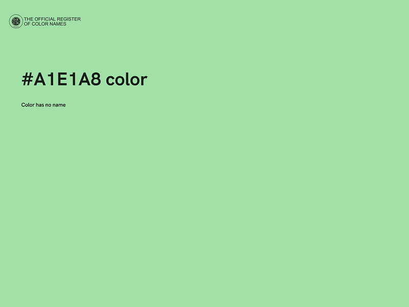 #A1E1A8 color image