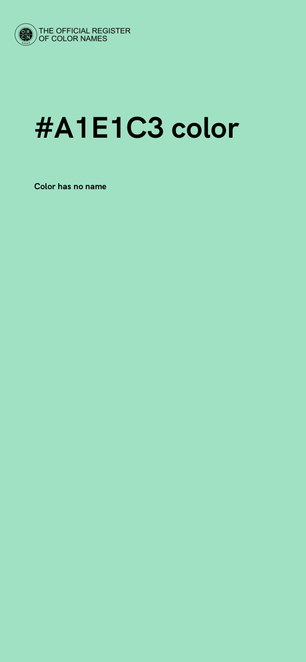 #A1E1C3 color image
