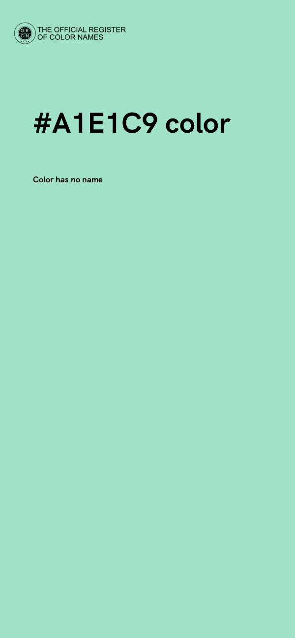 #A1E1C9 color image