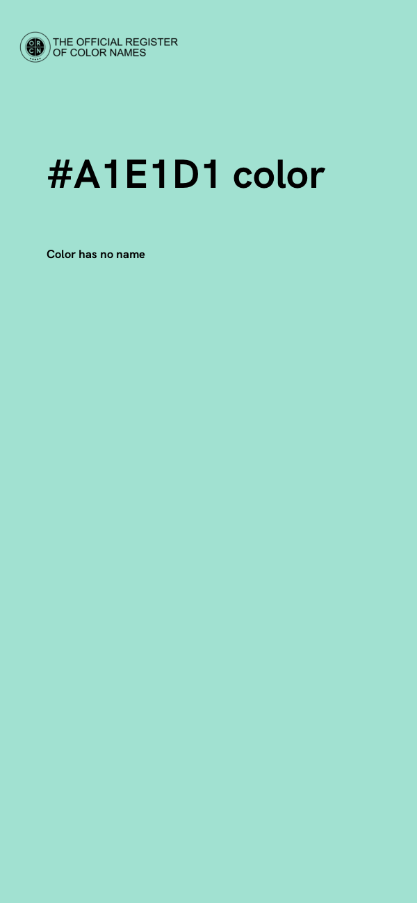 #A1E1D1 color image
