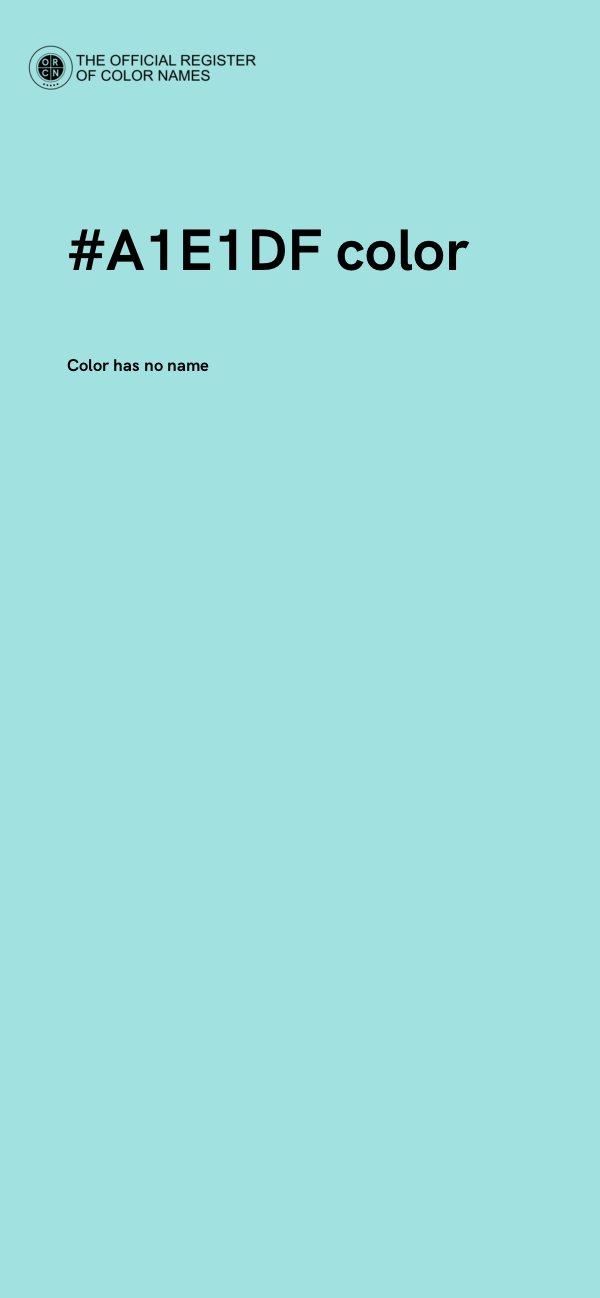 #A1E1DF color image