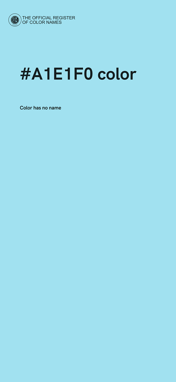 #A1E1F0 color image