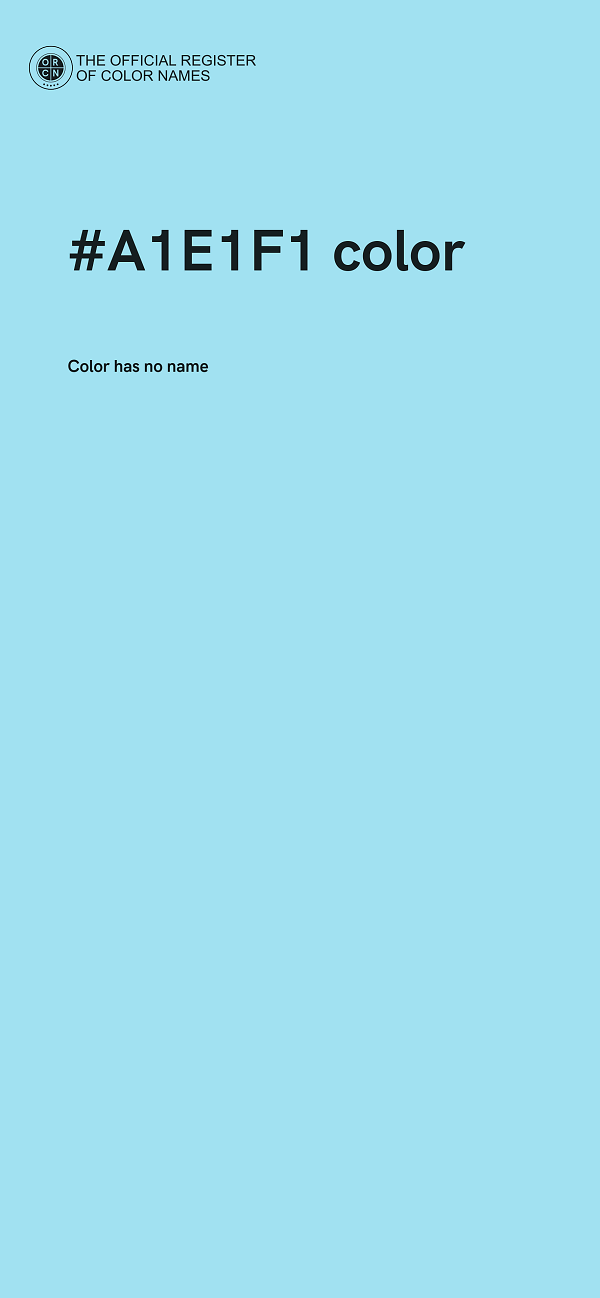 #A1E1F1 color image