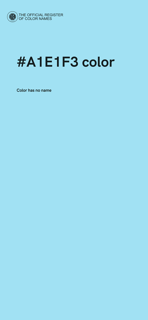 #A1E1F3 color image