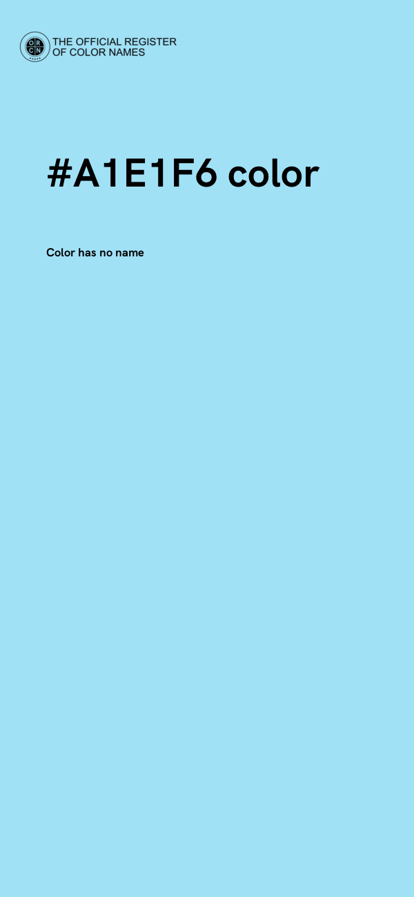 #A1E1F6 color image