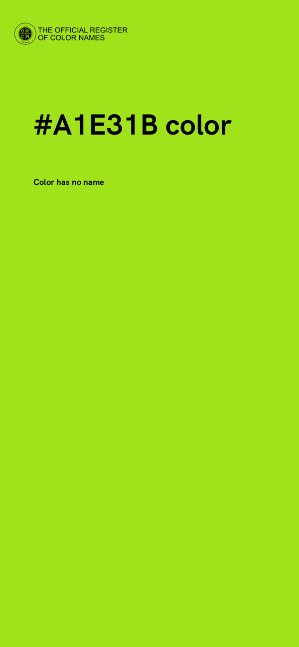 #A1E31B color image