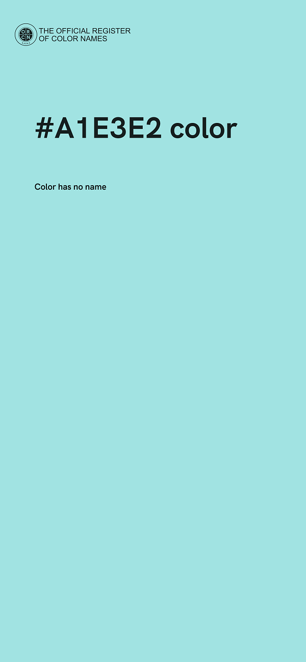 #A1E3E2 color image