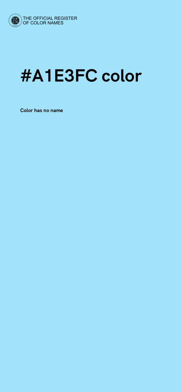#A1E3FC color image