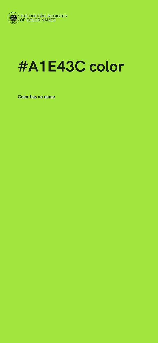 #A1E43C color image