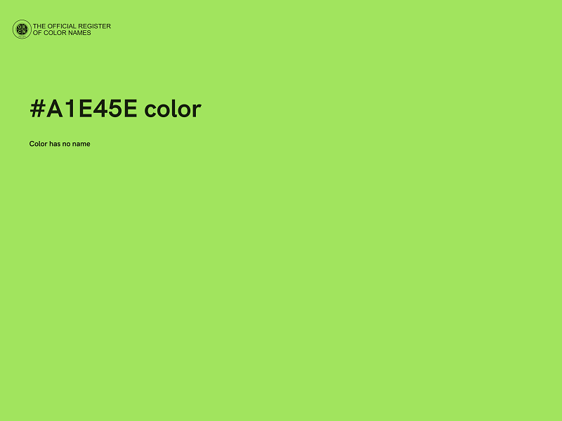 #A1E45E color image