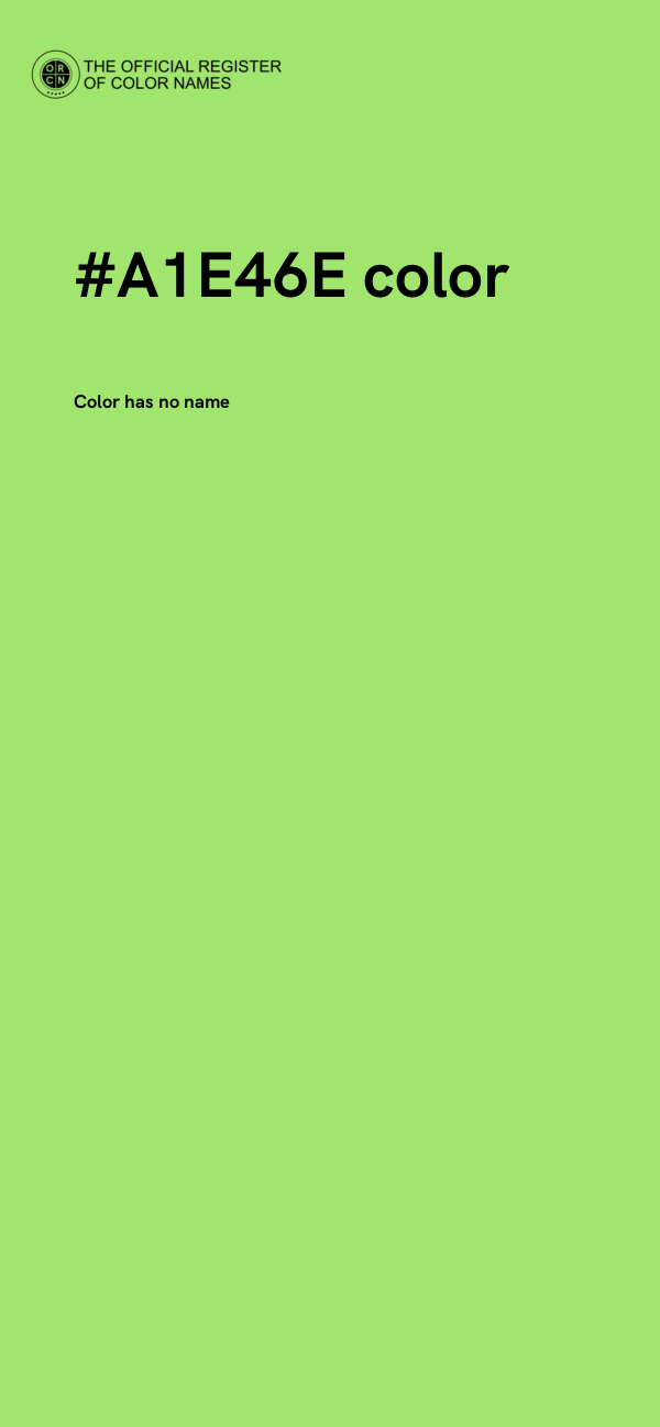 #A1E46E color image