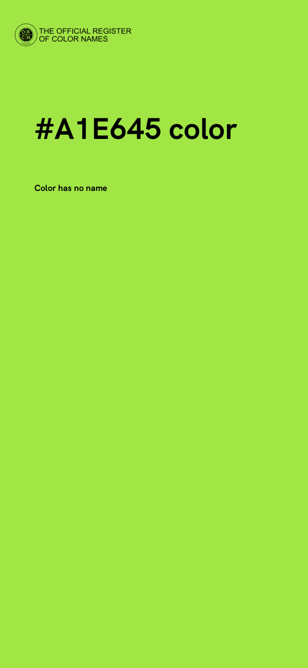 #A1E645 color image