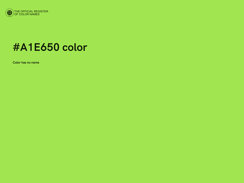 #A1E650 color image