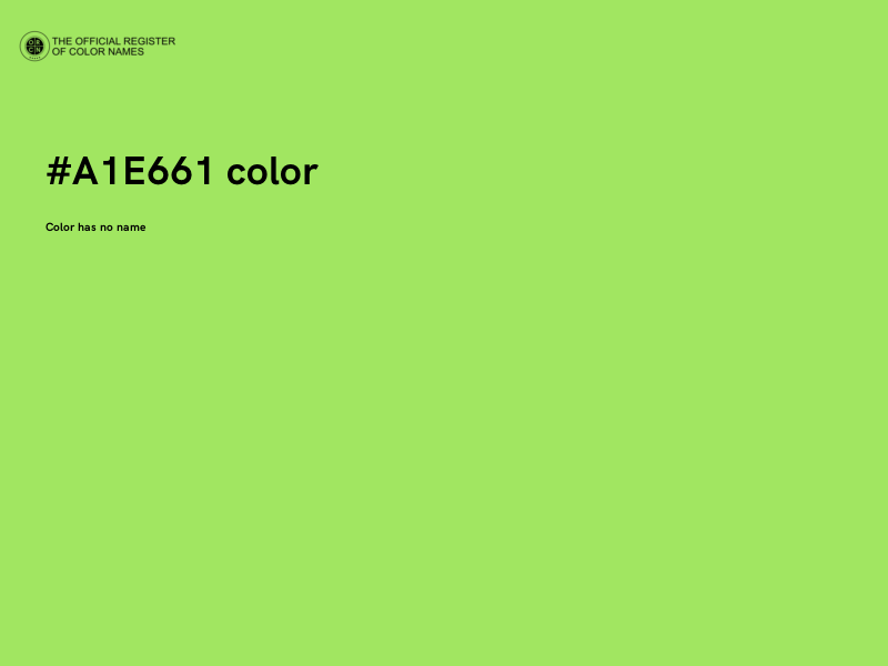 #A1E661 color image