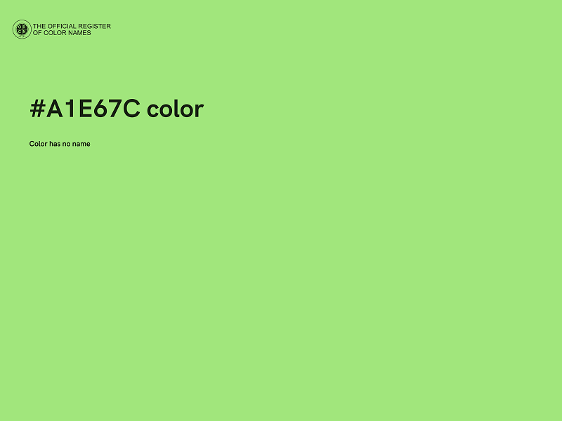 #A1E67C color image