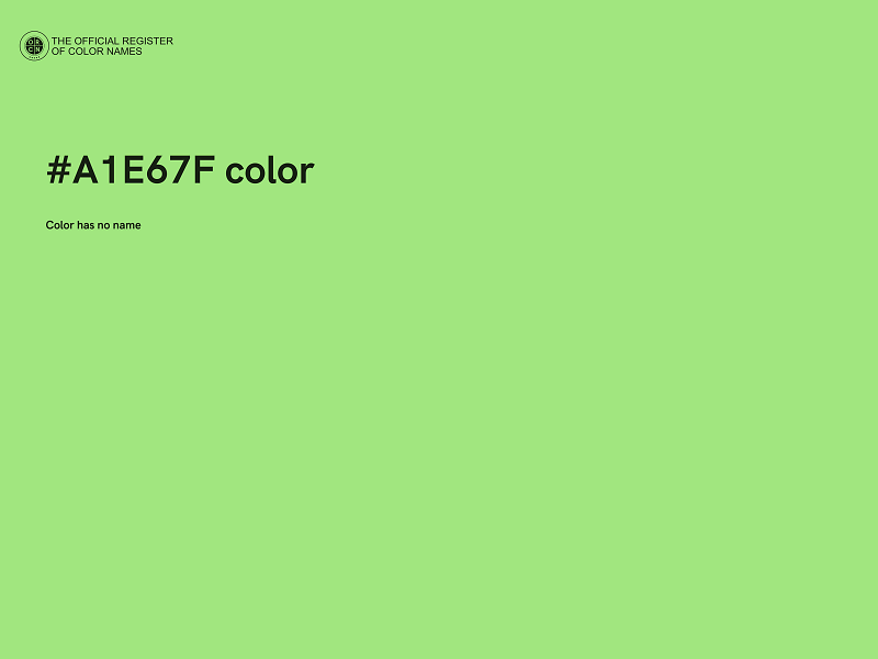 #A1E67F color image