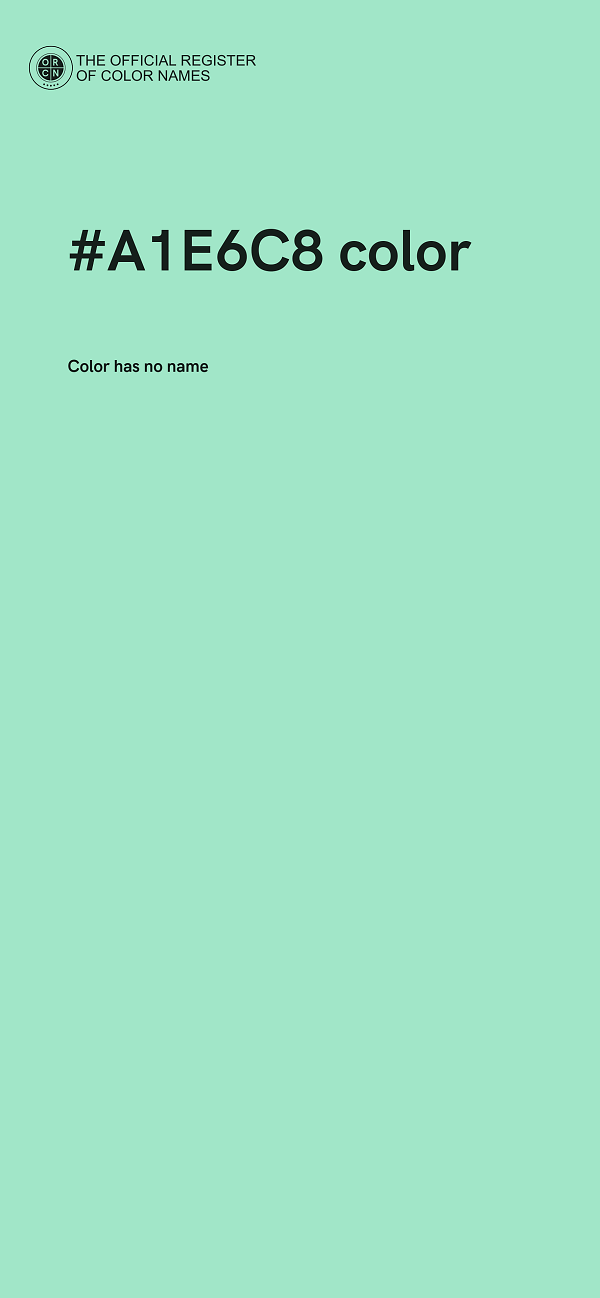 #A1E6C8 color image