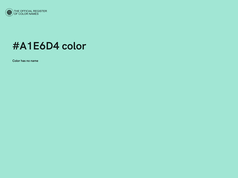 #A1E6D4 color image