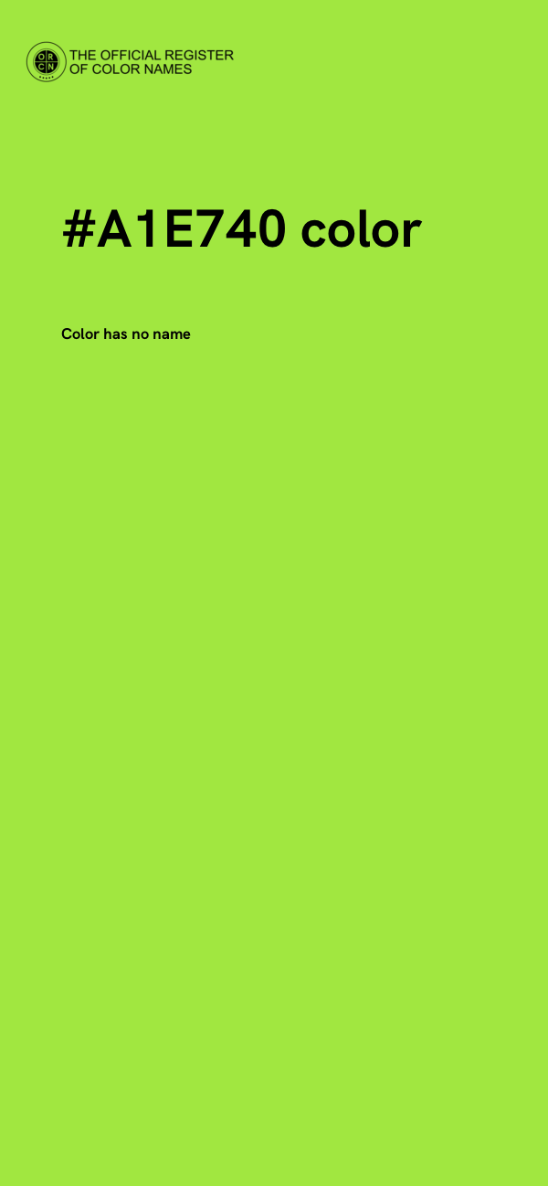 #A1E740 color image
