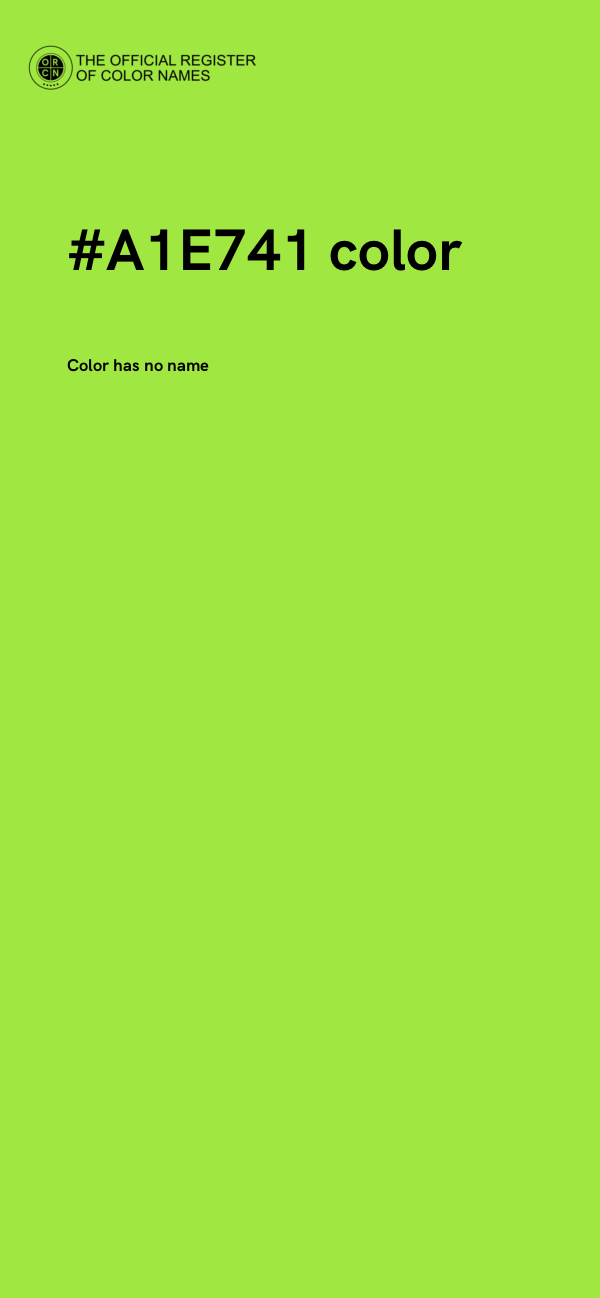 #A1E741 color image