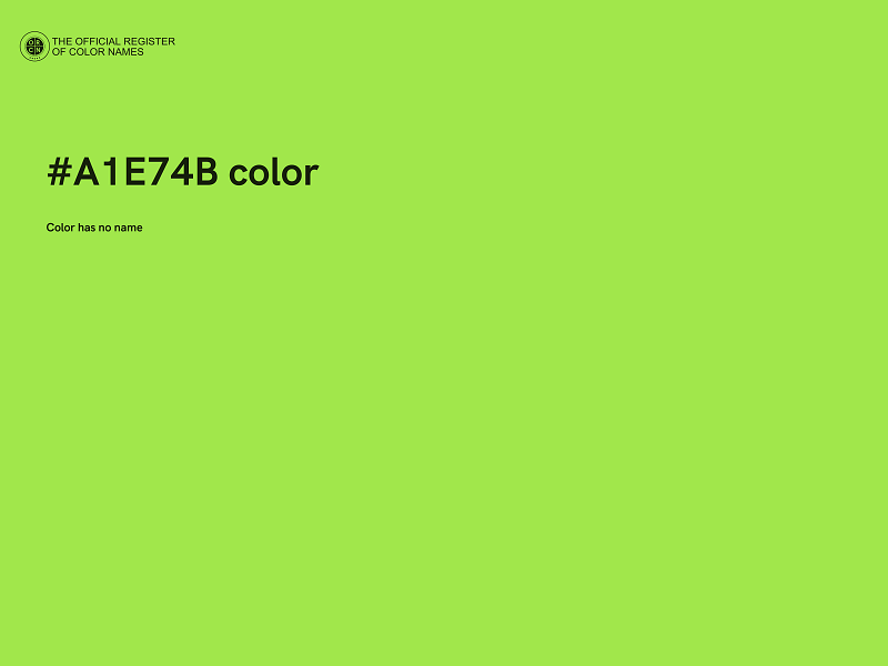 #A1E74B color image