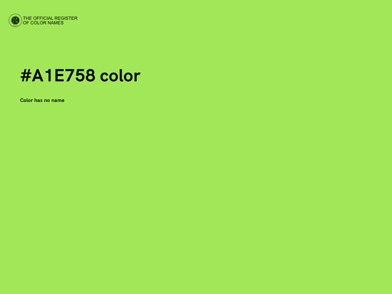 #A1E758 color image