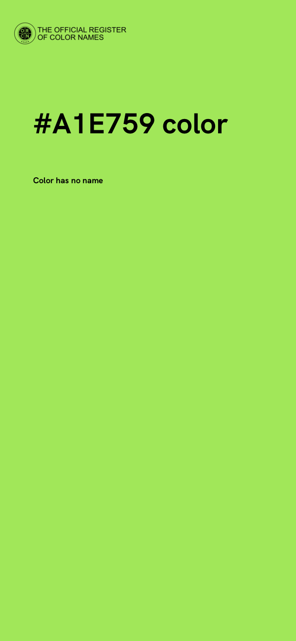 #A1E759 color image