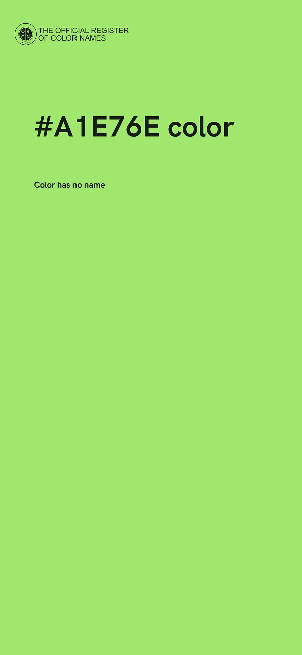 #A1E76E color image