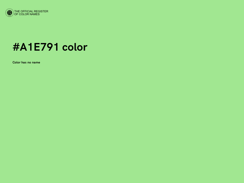 #A1E791 color image