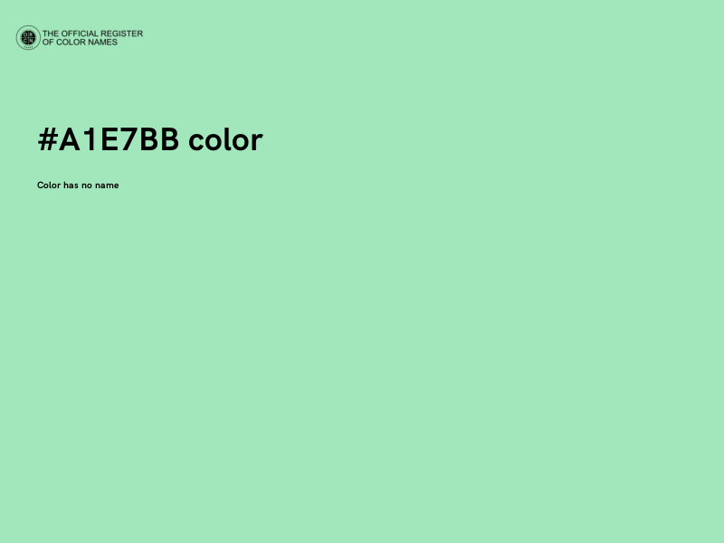 #A1E7BB color image