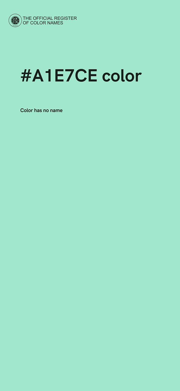 #A1E7CE color image