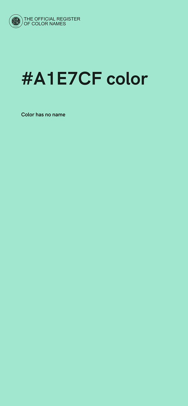 #A1E7CF color image