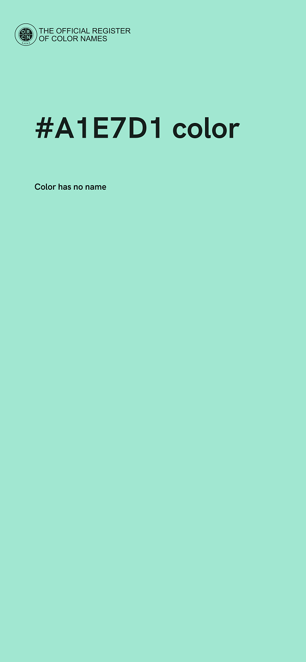 #A1E7D1 color image