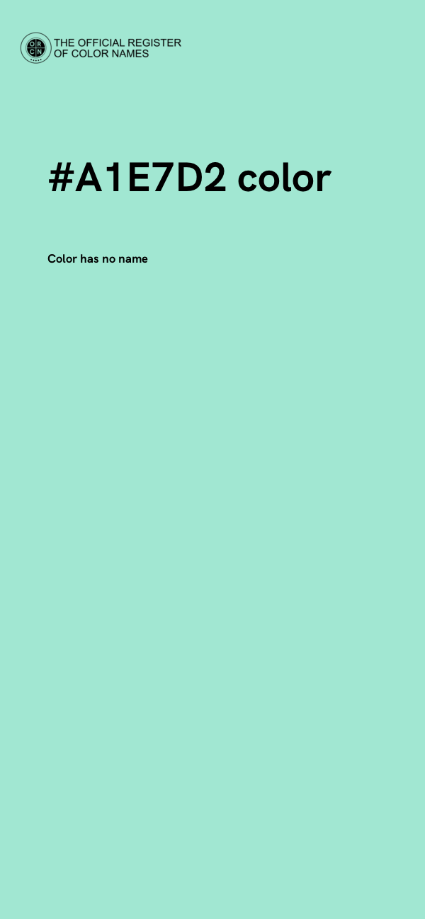 #A1E7D2 color image