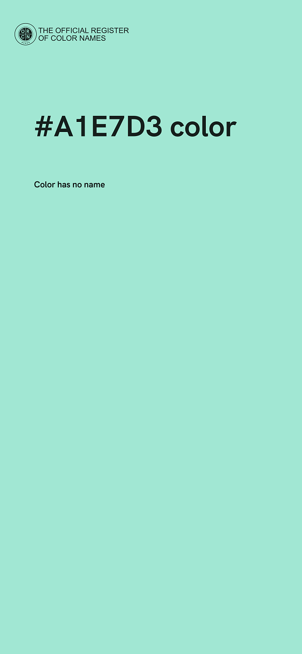 #A1E7D3 color image