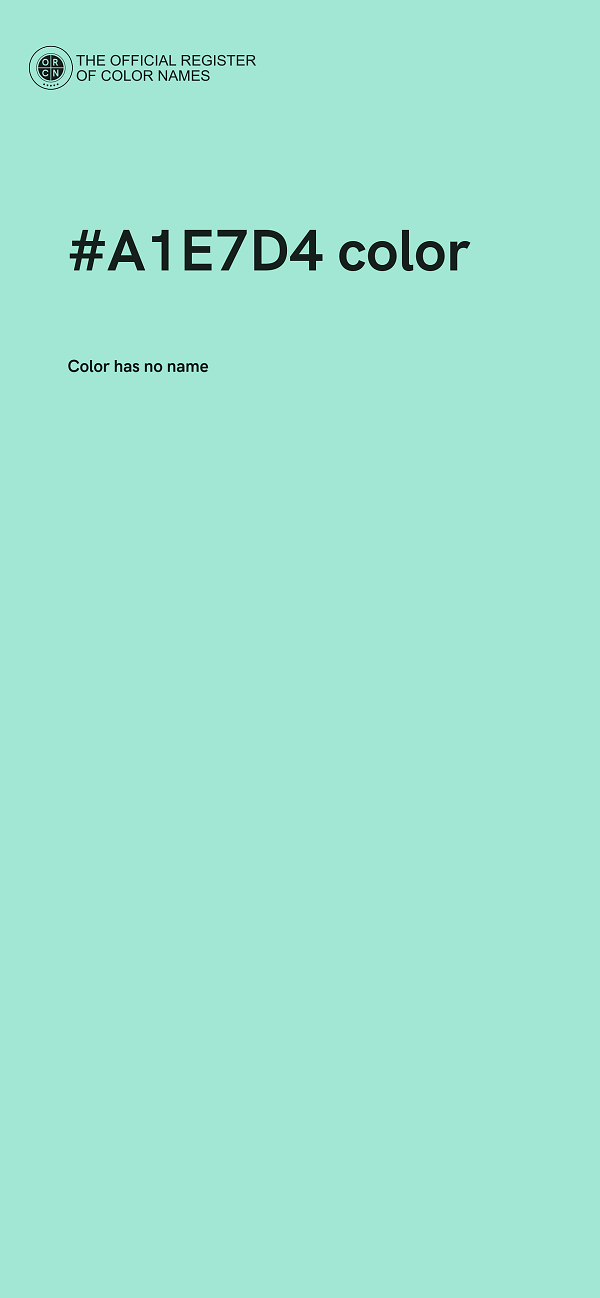#A1E7D4 color image