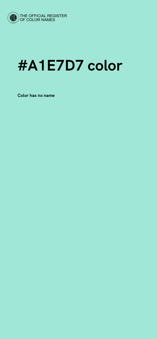 #A1E7D7 color image