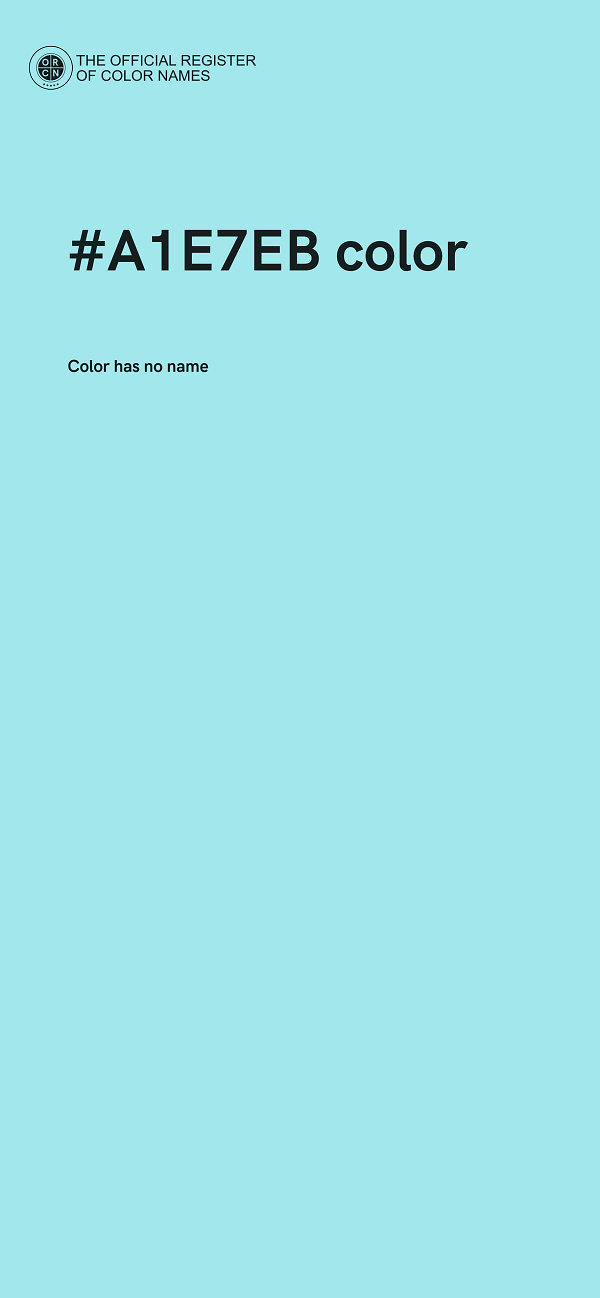 #A1E7EB color image
